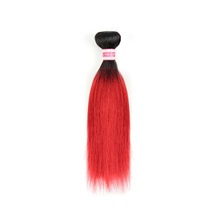 24 inches Weft Ombre #1B/RED Straight 1PCS