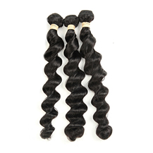 24 inches Weft 1B# Natural Black Loose Body 3PCS