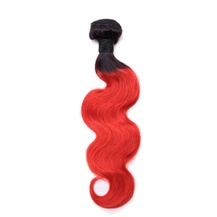 20 inches Weft Ombre #1B/RED Body Wave 1PCS