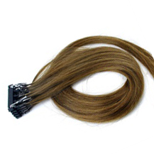 18 inches #Brown Blonde  25S 6D Human Hair Extensions Straight
