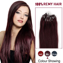28 inches 99J 100S Micro Loop Human Hair Extensions