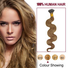 20 inches Golden Brown(#12) Nano Ring Wavy Hair Extensions
