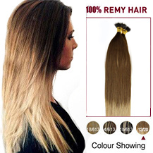 22 inches Ombre #12/20 50s Nano Ring Human Hair Extensions