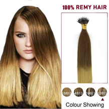 24 inches Ombre #12/613 50s Nano Ring Human Hair Extensions
