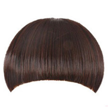 Invisible Seamless Neat Bang Deep Chestnut Brown 1 Piece