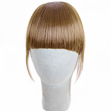 Human Hair Bang On The Temples Golden Brown 1 Piece