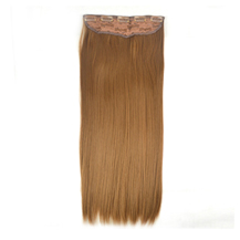 24 inches Golden Brown(#12) One Piece Clip In Synthetic Hair Extensions