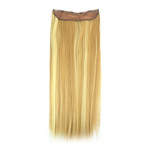 24 inches Blonde Highlight(#18/613) One Piece Clip In Synthetic Hair Extensions