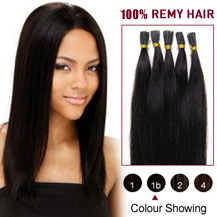 26 inches Natural Black (#1b) 50S Stick Tip Human Hair Extensions