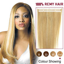 30 inches Blonde Highlight (#27/613) 20pcs Tape In Human Hair Extensions