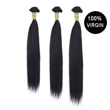 3Pcs/Lot Mixed Length 24" 26" 28" Natural Black (#1b) Brazilian Virgin Hair Wefts
