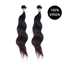 2Pcs/Lot 22 inches Same Length Natural Black (#1b) Body Wave Brazilian Virgin Hair Wefts