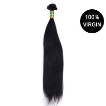 18 inches Natural Black (#1b) Straight Brazilian Virgin Hair Wefts