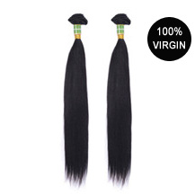 2Pcs/Lot 28 inches Same Length Natural Black (#1b) Straight Brazilian Virgin Hair Wefts