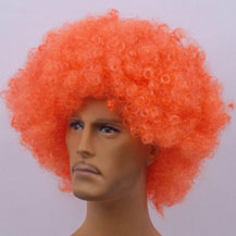 Fashionable Wig For Sports Curly Orange