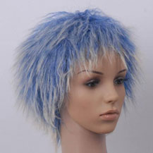 Costume Wig For Party Straight Blue Highlight