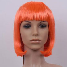 Costume Wig For Party Straight Orange