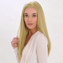 18 inches Human Hair Full Lace Wig Straight Ash Blonde